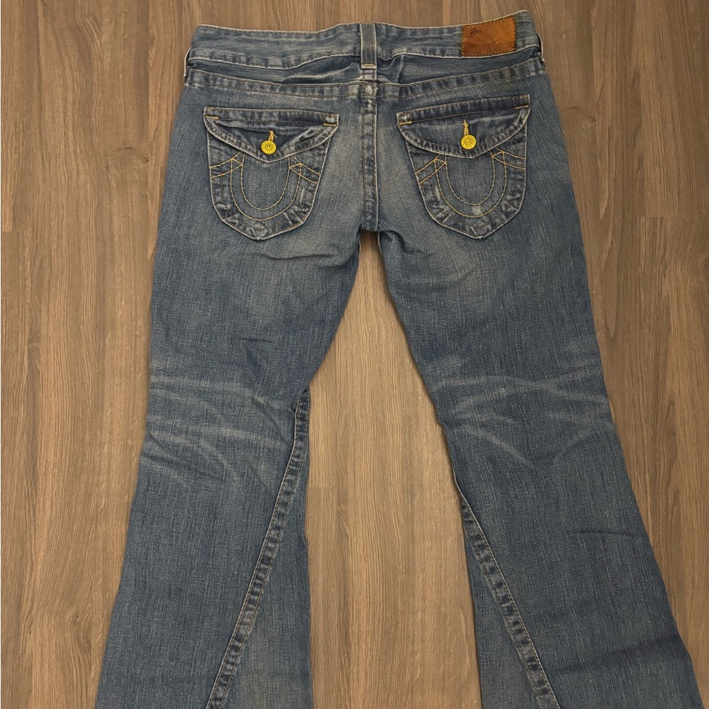 Low Rise True Religion Blue Flared Jeans